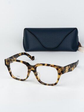 Loewe CURVY Women Eyeglasses Havana Round LW50074I 052 NEW AUTHENTIC Loewe Round Acetate Eyeglasses Shiny Havana 50mm main image 4